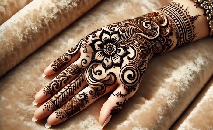 arabic instagram royal front hand mehndi design