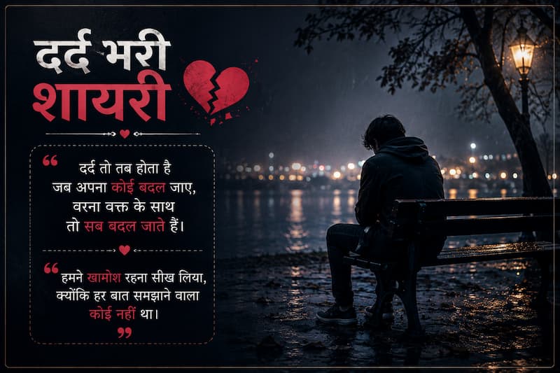 दर्द भरी Emotional Shayari For Broken Heart