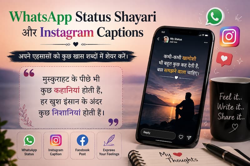WhatsApp Status Shayari और Instagram Captions